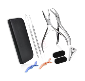 Kit de herramientas profesionales para extensiones de cabello, juego completo de acero inoxidable de alta calidad para uso en salón, precio al por mayor OEM - Product Image 1