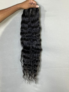 Premium 4x6 100% Remy Hair Topper Invisible Lace Look Naturel Vague Profonde Respirant et Léger Cru Indien Cheveux Humains - Product Image 2