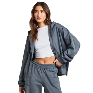 Conjuntos de chándal de dos piezas para mujer, estilo oversize, con sudadera holgada y pantalones de pierna ancha con cintura elástica, informales, para estar en casa, al por mayor - Product Image 3