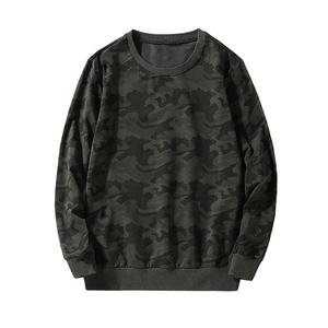 Sweat-shirt à col rond à manches longues décontracté pour homme en polaire à double couche en coton sublimé respectueux de l'environnement - Product Image 5