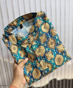 ชุดดอตีผ้าฝ้ายแบบดั้งเดิมสำหรับผู้ชาย พร้อมเสื้อเชิ้ตขอบทอง ทรงปกติ สวมใส่สบาย สไตล์อินเดีย ปากีสถาน 7STAR- kartikay 85141 - Product Image 2