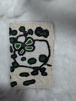Indischer Bohemian-Stil Handgefertigte Perlen-Passhülle Kartenhalter Maßgeschneidertes PU-Design Reisebrieftasche Guru Kirpa Export House