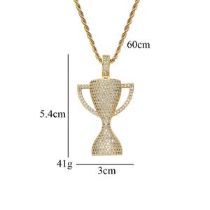 Colgante de Moissanita Estilo Hip Hop Iced Out, Plata de Ley 925, Cadena Bling para Rapper, Joyería de Regalo para Hombres y Mujeres - Product Image 4