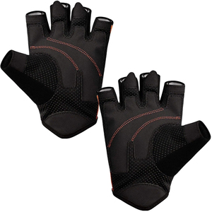 Leather Half Finger Gym Gloves Hook Loop Closure Palm Protection Breathable <b>Adjustable</b> Wrist <b>Strap</b> Weight Lifting Gel Padded - Product Image 4
