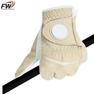Gants de golf en peau de mouton personnalisés avec logo, grande taille, pour gaucher, sangle réglable, en cuir de mouton Cabretta, confortables et élégants - Product Image 2