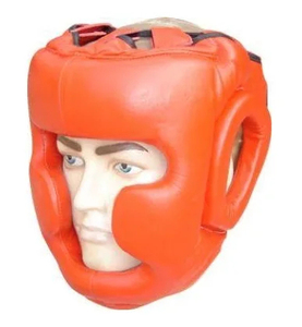 Adult Boxing Full Face Martial Arts <b>Training</b> <b>Head</b> Guard PU Leather Durable Custom Color Unisex - Product Image 5