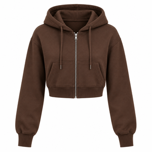 Sweat-shirts à capuche en molleton courts avec impression, prix de gros, prix bas, personnalisés pour femmes et unisexe - Product Image 4