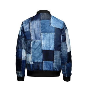 Wholesale Custom Eco-Friendly Windproof Casual Slight <b>Slim</b> <b>Fit</b> Polyester Knit Fabric Varsity <b>Jacket</b> Outerwear for Men Women - Product Image 2