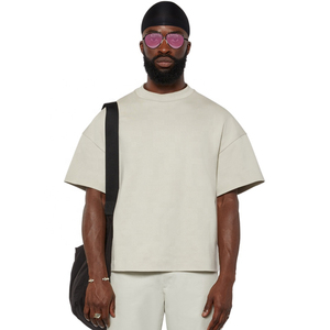 Camiseta de Alta Calidad para Hombre, Estilo Urbano, 100% Algodón, de Lujo, Hombros Caídos, Corte Holgado, Transpirable, Cuello Redondo - Product Image 3