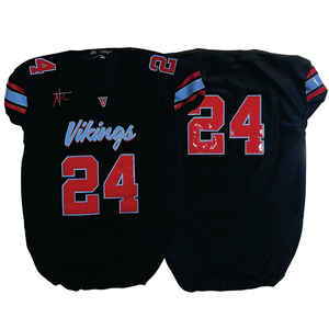 Nouvelle arrivée : Maillot de football américain confortable, léger, à manches courtes, avec nom d'équipe, technique sublimée, en twill. - Product Image 1