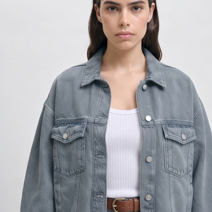 Custom Denim 2-Piece Jeans <b>Jacket</b> and Pants Set Wash Fashion Jeans Logo <b>Jacket</b> Pants Autumn Denim Sets Manufacturer - Product Image 4