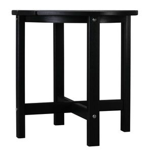 Single Layer 46*46*46cm <b>Black</b> Round HDPE <b>Side</b> <b>Table</b> for Outdoor Use - Product Image 2
