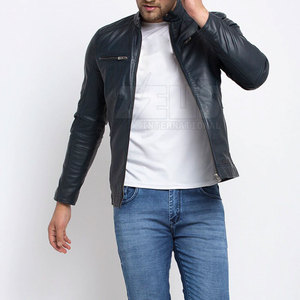 2026 Wholesale Plus Size Leather <b>Jacket</b> Outdoor Use Leather <b>Jacket</b> Stand Collar Men Leather <b>Jacket</b> - Product Image 3