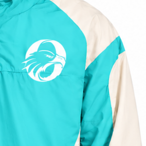 <b>Mens</b> Turquoise Neutral Nylon Quarter Zip <b>Hoodie</b> <b>Shorts</b> <b>Set</b> Contrast Panel Lightweight Athletic Running Training Sportswear - Product Image 6