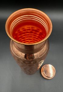 Pure Copper Eco-Friendly Classic <b>Water</b> <b>Bottle</b> for <b>Daily</b> Use Handmade Ayurveda Drinking Premium Quality Travel Gym Low Cost - Product Image 4