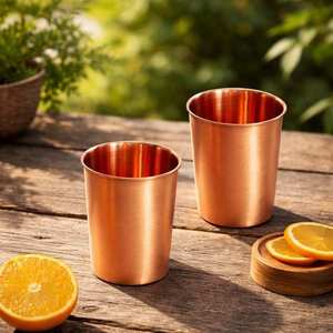 Gobelet en cuivre martelé, tasse à boire moderne en métal, à paroi simple, réutilisable, anti-fuite, compatible lave-vaisselle et micro-ondes, pour la maison et le camping - Product Image 6