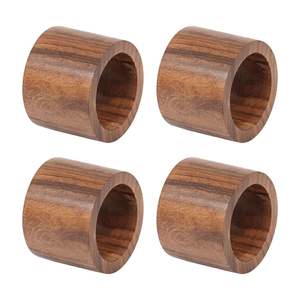 Anillos de servilleta de madera de último diseño y soporte de servilletas de madera, accesorios decorativos para banquetes y hoteles a precio de fábrica. - Product Image 3