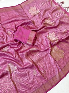 Sari en jacquard de designer Jari avec bande Meenakari et bordure Kanni – Collection Spéciale Festive - Product Image 3