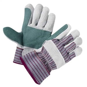 Top Grade Reinforced Cowhide Split Leather Work <b>Gloves</b> <b>Long</b> Lasting Soft Comfortable Safety Cotton <b>Gloves</b> with Features - Product Image 1