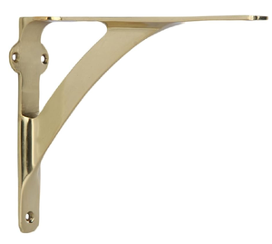Classic Style Brass Triangle <b>Wall</b> <b>Shelf</b> Bracket with Polished Finish for Supporting Fixed <b>Mounting</b> - Product Image 1