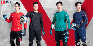 Ensemble de maillot de gardien de but personnalisé GEA II à manches longues, avec coudières et protections de hanche rembourrées, séchage rapide, respirant, uniforme de football OEM ODM - Product Image 6