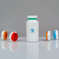 Flacon de 200 ml en PEHD à épaule inclinée, qualité alimentaire, pour compléments vitaminiques et emballages pharmaceutiques