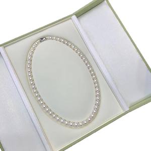 Collar de Perlas de Agua Dulce Naturales de Zhuji, 8-9 mm, Casi Circulares, con Gran Brillo y Pequeñas Imperfecciones, Cadena Madre Libre de Núcleos - Product Image 3