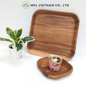 Eco-Friendly Natural Wooden Serving Tray with Rectangle Handle Paddle Board Style for Food Bread Cake & <b>Coffee</b> Decor - Product Image 6