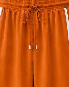 กางเกงวอร์มขายาวทรงหลวมลายทางสำหรับผู้หญิง ยี่ห้อ Manufacturer Orange เอวสูง มีเชือกผูก เหมาะสำหรับใส่ลำลองหรือสตรีทแวร์ - Product Image 6