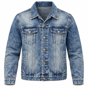 Chaqueta Varsity de Invierno para Hombre, Diseño de Alta Calidad, Forro de Piel, Chaqueta Vaquera con Forro Polar, Estilo Urbano - Product Image 1