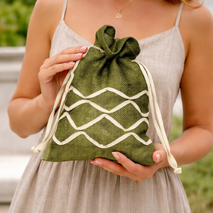 Designer Jute <b>Drawstring</b> <b>Pouch</b> Bag Promotional Jewelry Dust Bag Made in India Eco Friendly Manufacturer Direct Supply Pack Bag - Product Image 1