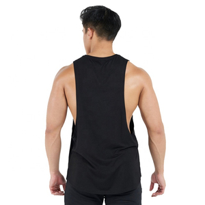 Camiseta sin Mangas para Hombre, Negra, Cuello Redondo, Color Sólido, Estilo Casual, Tejido de Punto, Corte Regular, para Todas las Temporadas - Product Image 2