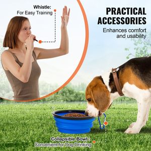 Set de 4 piezas de equipo de entrenamiento de agilidad para perros: Obstáculos ajustables de altura, 6 postes de nudo, anillo de salto, caja de parada cuadrada y silbato - Product Image 6