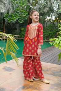 Customized <b>Kids</b> Summer Party Dresses Attractive Indian Style Shalwar Kameez Suits Embroidered Lawn Casual Womens dresses - Product Image 2