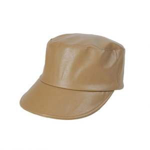 Nuevo Sombrero de Piel Sintética para Mujer, Estilo Casual, Color Sólido, Plegable, Tipo Gorra de Béisbol, para Otoño e Invierno - Product Image 5