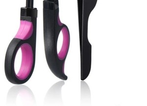Kit de recourbe-cils pour femmes – Recourbe-cils noir-rose et ensemble de pinces à extensions de cils noires |   Acier au carbone de haute qualité, robuste - Product Image 2
