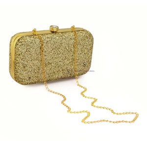 Nouvelle arrivée : Pochette de soirée scintillante dorée pour femme, avec bandoulière amovible, sac à main pour femme. - Product Image 5