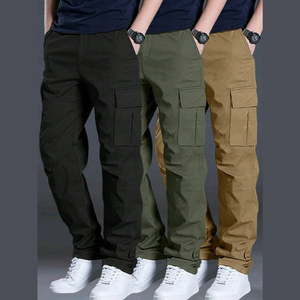 Pantalones de Trabajo para Hombre al por Mayor, de Algodón de Peso Medio, Ecológicos, Transpirables, Casuales, para Fitness, Deportes, con Logotipo Personalizado - Product Image 1