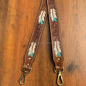 2025 nouvelle mode cuir usiné à la main large 1.5 "bandoulière femmes quotidien polyvalent remplacement bandoulière épaule sac à main sangle - Product Image 3