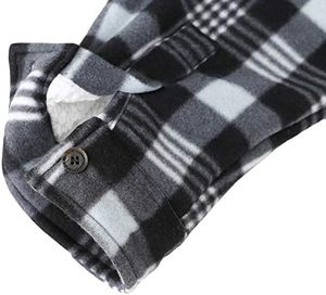 Chemises pour hommes, chemise-veste en flanelle à carreaux doublée sherpa pour l'hiver, chemises en laine teintes en fil à manches longues pour femmes - Product Image 2