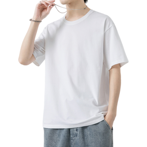 Camiseta Casual de Manga Corta para Hombre, Oversize, Blanca, 100% Algodón, 250 Gsm, Transpirable, Cuello Redondo, Estilo Urbano - Product Image 6