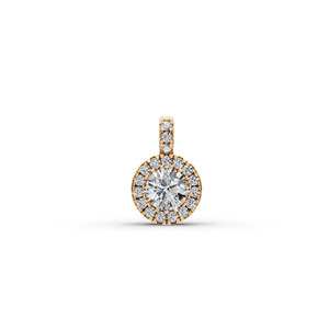 จี้เพชรทรงกลมแบบโรแมนติกจาก DLV Jewelry ของขวัญวันครบรอบสำหรับเธอ - สร้อยคอแบบ Halo - Product Image 1