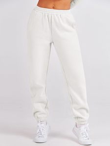 <b>Women</b> <b>White</b> Hooded Sweatshirt Tracksuit Set Casual Regular Fit Full Length Solid Color Cotton <b>Joggers</b> Side Pockets Winter - Product Image 4