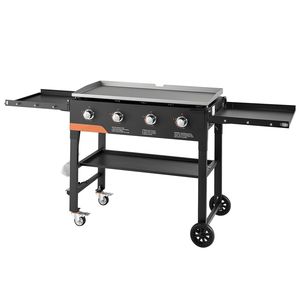 Piastra a Gas a 4 Bruciatori da 36 Pollici, Griglia Piana Pieghevole a Propano con Ruote, 60000 BTU, per Esterni, con Pentole e Padelle - Product Image 3