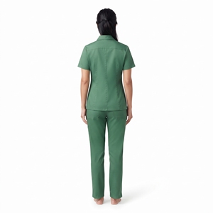 Blouse médicale pour femme à manches courtes, boutonnée sur le devant, avec poches, respirante, tenue de travail pour infirmière - Product Image 2