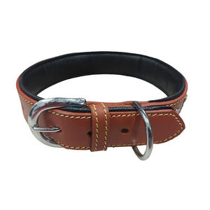 Collar de Cuero Genuino para Perro, Precio de Fábrica al por Mayor, Collar Ajustable Acolchado Suave de Lujo - Product Image 1