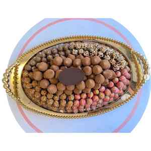 Bol à chocolat en métal finition élégante, plateau de service sûr pour desserts, idéal pour une présentation festive - En promotion - Product Image 5