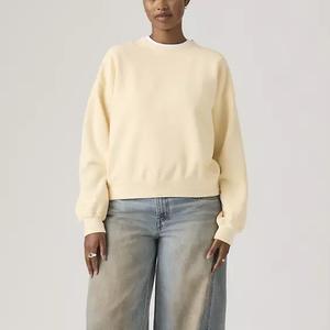 Sudadera de invierno para mujer 2026 de alta calidad 100% algodón con cuello redondo, forro polar, ajuste holgado, estilo casual - Product Image 3