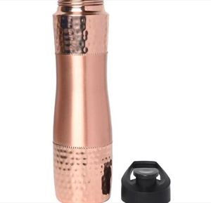 Pure Copper Portable Water <b>Bottle</b> with <b>Sipper</b> 1000ml Capacity Customized for Ayurveda Health Benefits and Home Use - Product Image 6