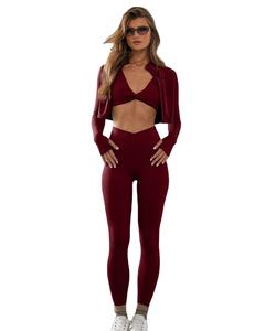 Conjunto Deportivo Personalizado con Degradado, Leggings de Yoga de Cintura Alta con Efecto Levanta Glúteos y Top Deportivo, Ropa Deportiva Transpirable para Mujer - Product Image 4